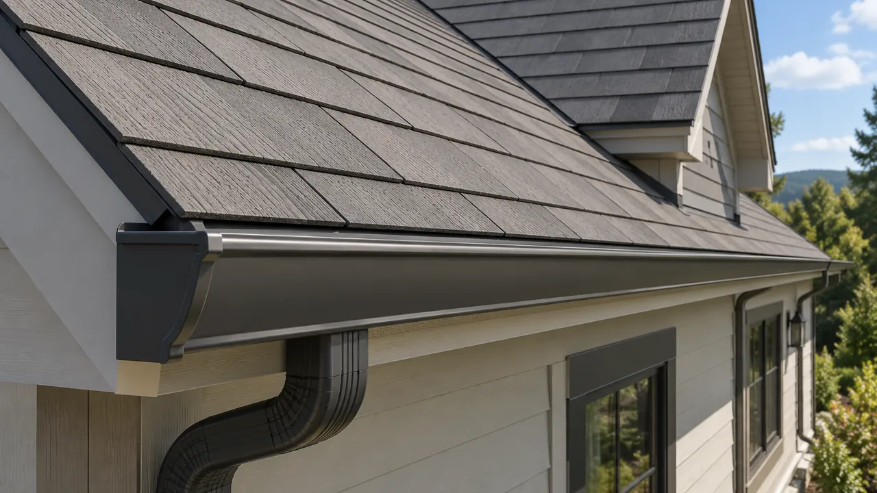 A seamless gutter system.