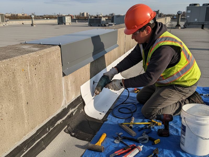 Roof Parapet Restoration Wall Cap And Flashing Repairs 2 Parapet Restoration