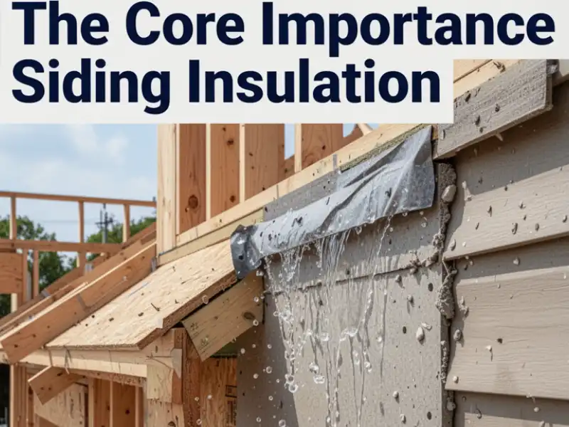 Siding Insulation Importance: Why It Matters for Every Home 2 The Core Importance of Siding Insulation